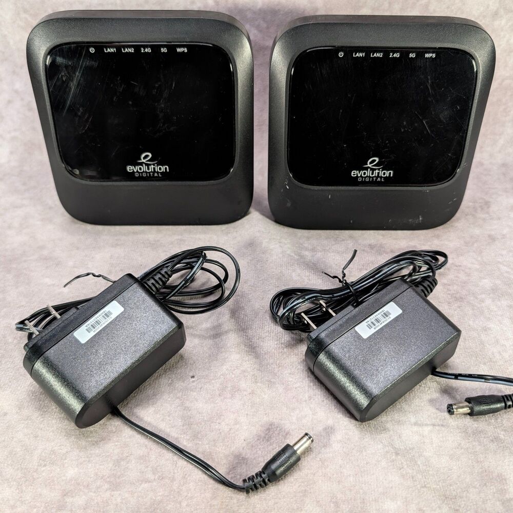 Lot of 2 Evolution Digital EVO6700AP2 Wi-Fi 6 Mesh Access Point Router Power Sup